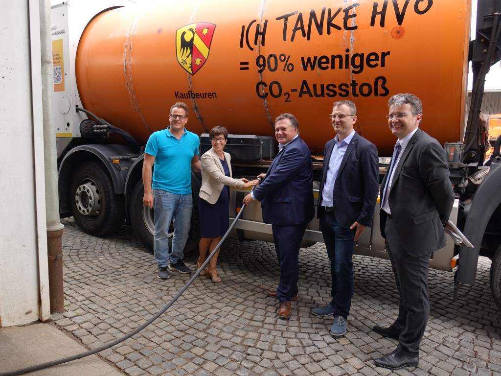 HVO Betankung Fahrzeug vom städtischen Bauhof Kaufbeuren