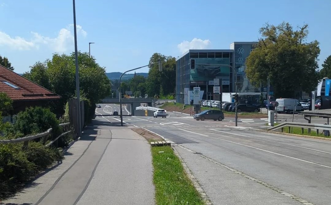 Die fertige Augsburger Straße. 
Foto: Christoph Rothe/Stadt Kaufbeuren