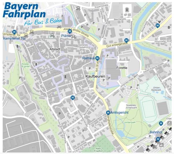 Bayern Fahrplan für Bus und Bahn