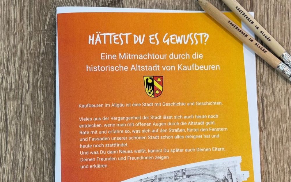 Die Kinderführung „Hättest Du es gewusst?“ fragt nach ungewöhnlichen oder bemerkenswerten Aspekten in der Kaufbeurer Altstadt.

Foto: Lara Schwarz/Stadt Kaufbeuren