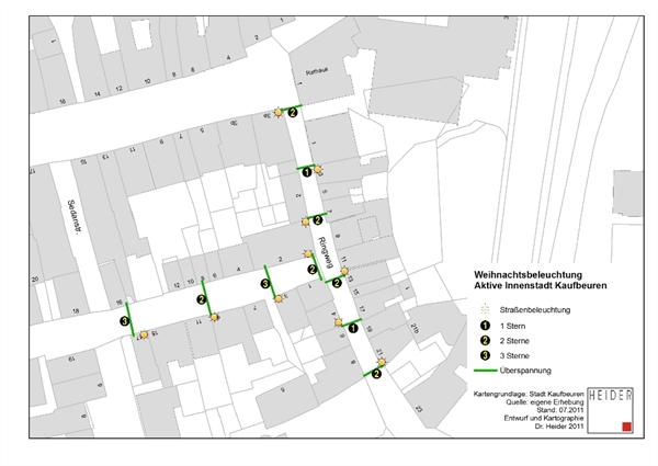 Geplante Weihnachtsbeleuchtung Ringweg/Ludwigstraße