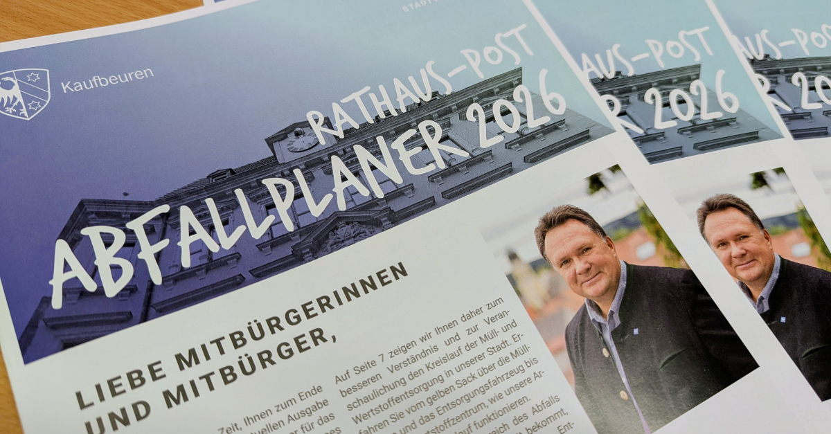 Rathaus-Post Abfallplaner für 2026