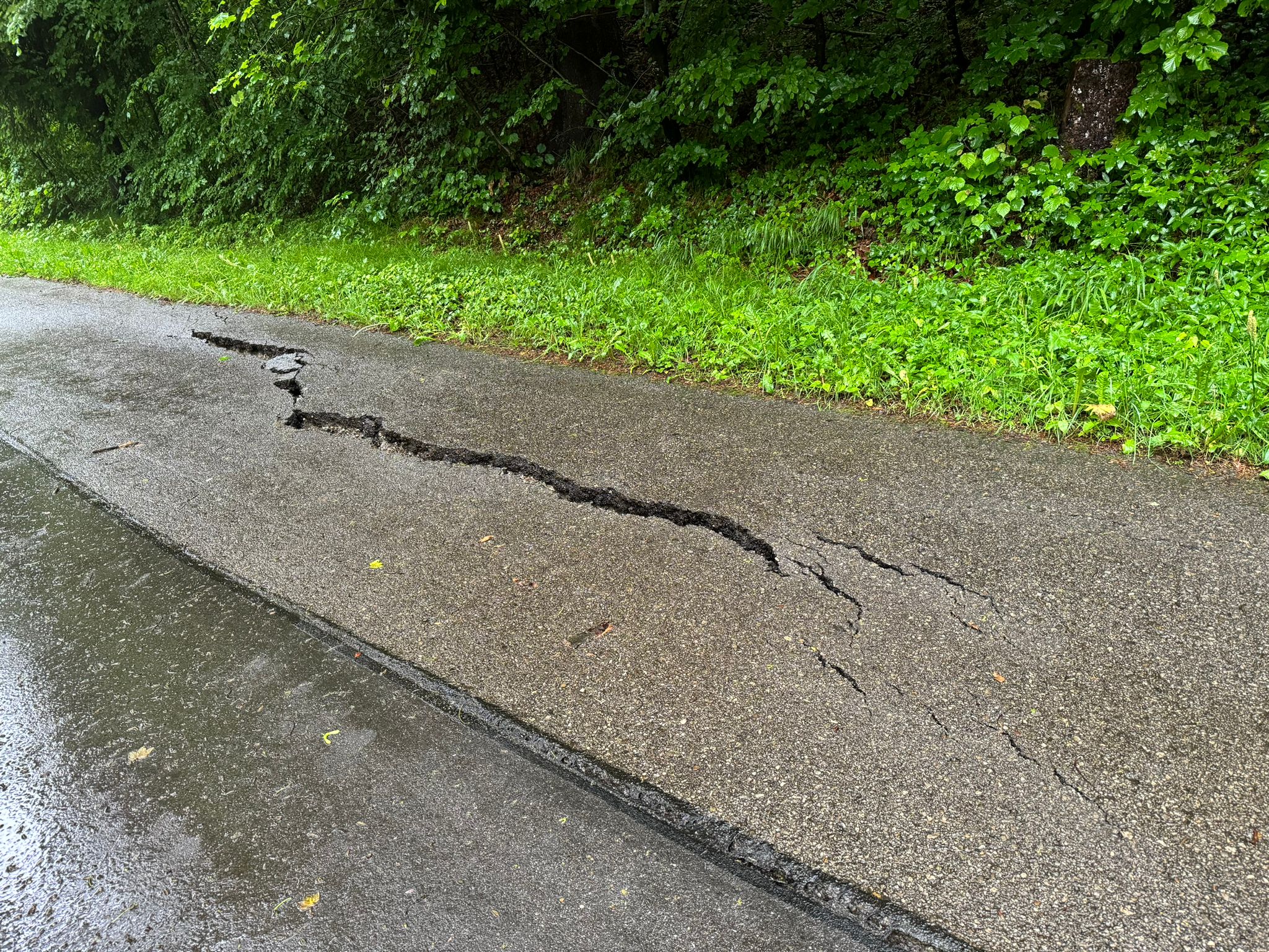 Schäden am Geh- und Radweg Richtung Biessenhofen. Foto: Stadt Kaufbeuren