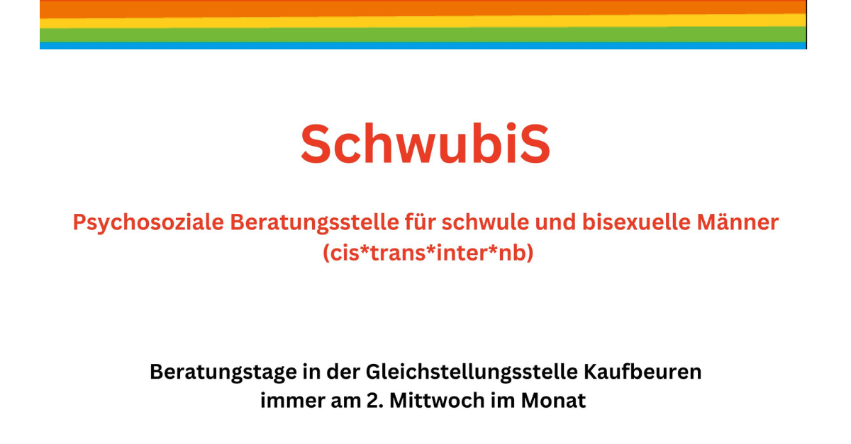 Bildnachweis: AWO-Schwubis – Beratungsstelle für schwule und bisexuelle Männer in Schwaben